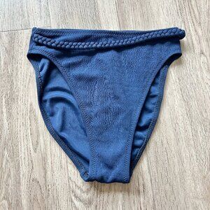 Robin Piccone Front Braided High Waisted Bikini Swim Bottom Size 6 NWOT